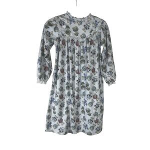 Lanz Of Salzburg girls medium Christmas Teddy Bear Nightgown Holiday vintage